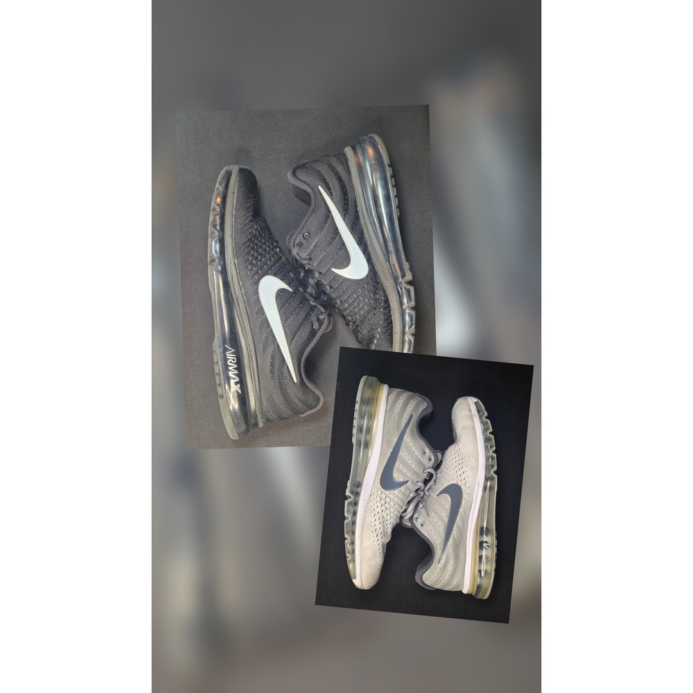 Nike Air Max 2017 Mens Bundle Lot of 2 Black 849559-001 Grey 849559-101 Size 9